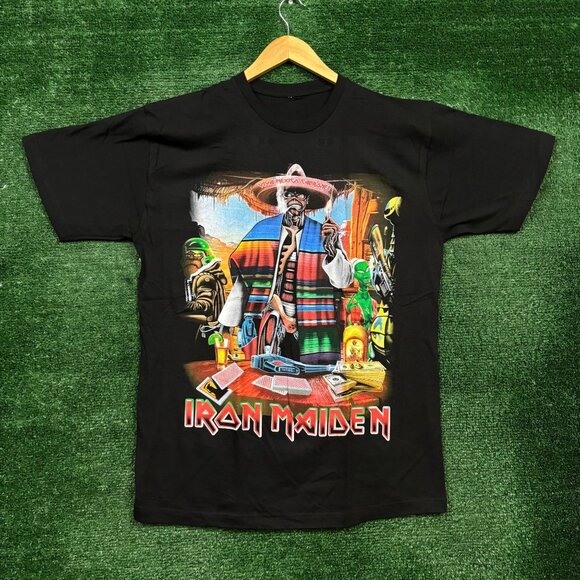 Iron Maiden Viva Mexico Cabrones Heavy Metal Band T-Shirt Size Large - Picture 1 of 5